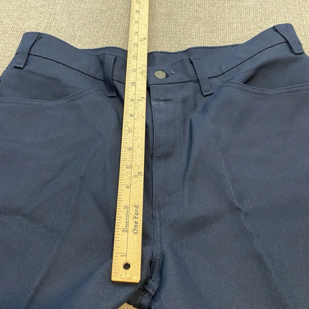 Vintage 70s Levis 517 Saddleman Boot‎ Cut Slacks Mens 35x27 Blue Dress Pants USA